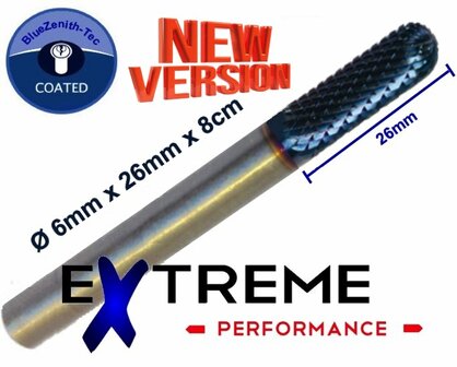 Feinfr&auml;ser Extreme &Oslash; 6x16x80 Blue-Tec Beschichtet