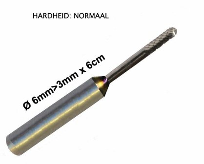 Core milling cutter &Oslash; 6mm&gt;3mm x 6cm