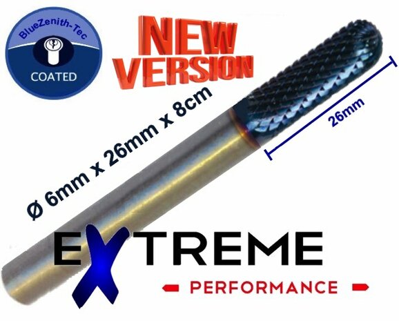 Feinfräser Extreme Ø 6x16x80 Blue-Tec Beschichtet